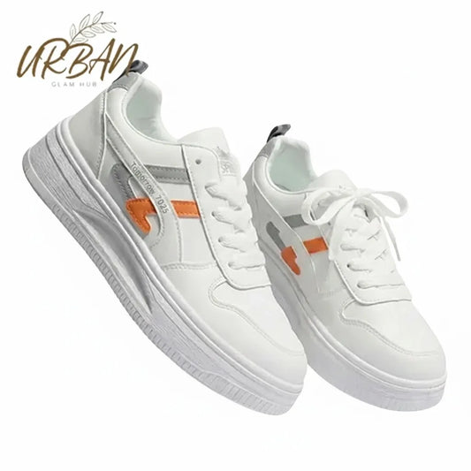 White Platform Low-Top Sneaker for Women | Urban Everyday Style