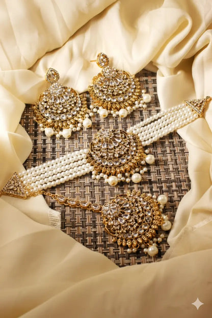 Choker Necklace Set – Elegant Royal Jewellery for Bridal & Parties - Urban Glam Hub