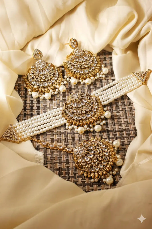 Choker Necklace Set – Elegant Royal Jewellery for Bridal & Parties - Urban Glam Hub