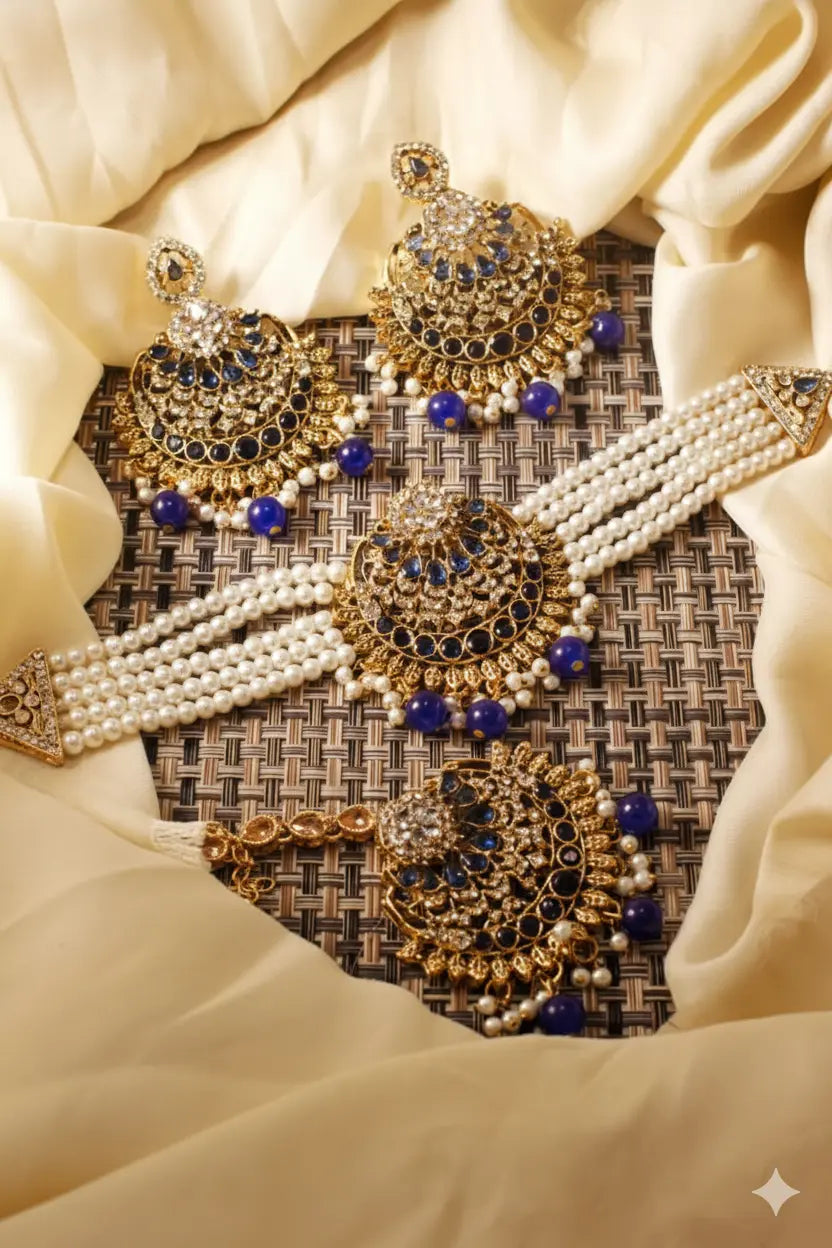 Choker Necklace Set – Elegant Royal Jewellery for Bridal & Parties - Urban Glam Hub