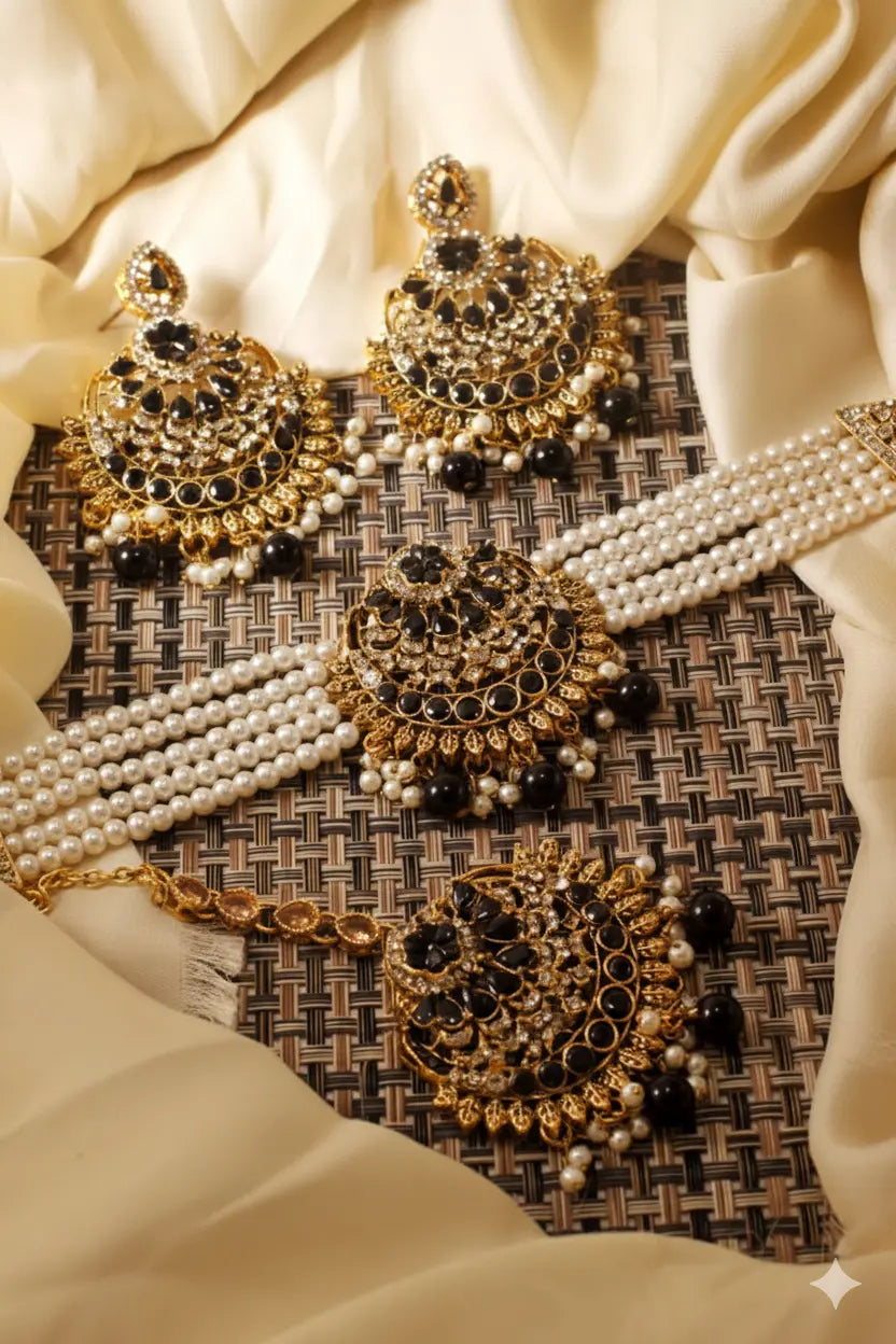Choker Necklace Set – Elegant Royal Jewellery for Bridal & Parties - Urban Glam Hub