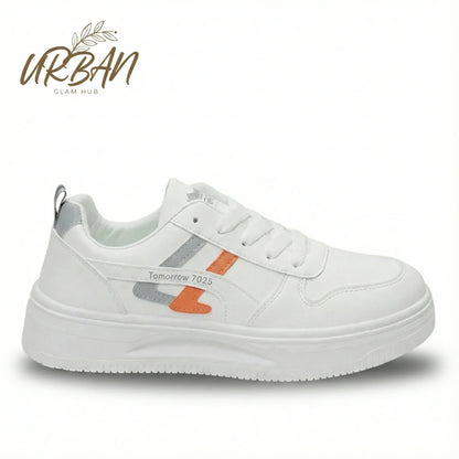 White Platform Low-Top Sneaker for Women | Urban Everyday Style