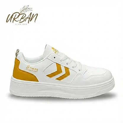 Classic White Sport Sneakers – Comfortable & Stylish Casual Shoes