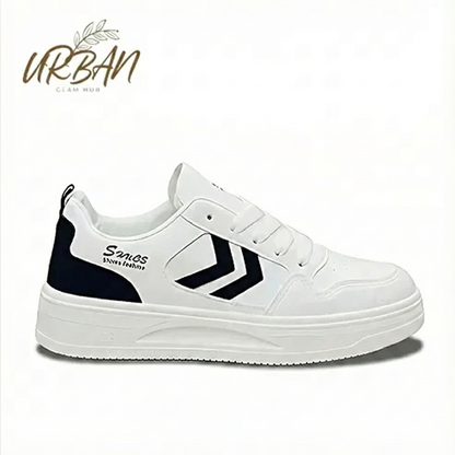 Classic White Sport Sneakers – Comfortable & Stylish Casual Shoes