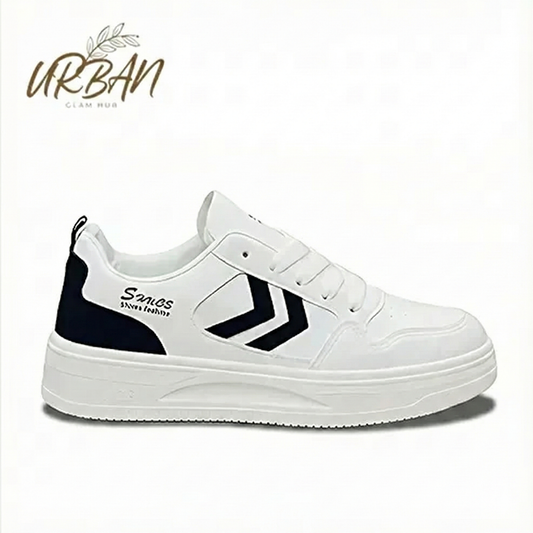 Classic White Sport Sneakers – Comfortable & Stylish Casual Shoes