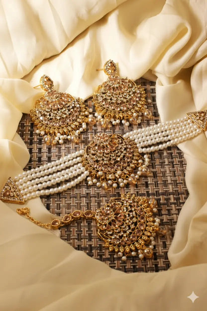 Choker Necklace Set – Elegant Royal Jewellery for Bridal & Parties - Urban Glam Hub