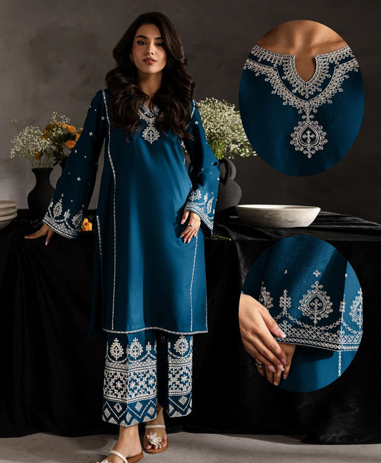 Luxury Embroidered Girls Kurti – Premium Cotton Collection