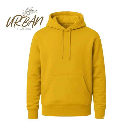 Women’s Classic Yellow Pullover Hoodie – Comfortable & Stylish