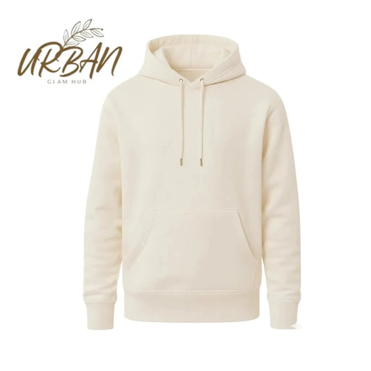 Women’s Classic Cream Pullover Hoodie – Comfortable & Stylish