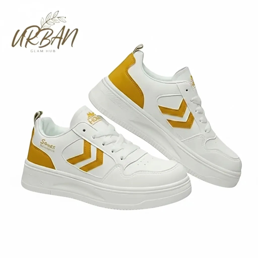 Classic White Sport Sneakers – Comfortable & Stylish Casual Shoes